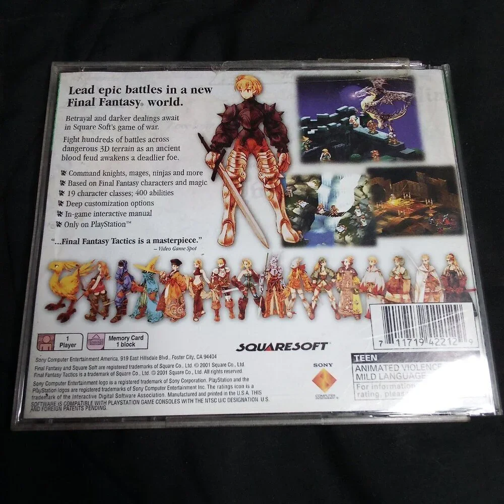 Playstation Final Fantasy Origins Tactics X-2 Lot (3 Games)